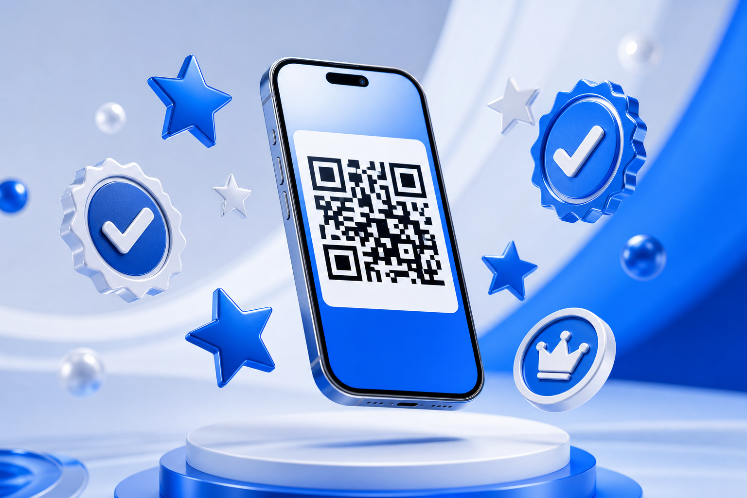 Best free QR code generator on smartphone — 3D render